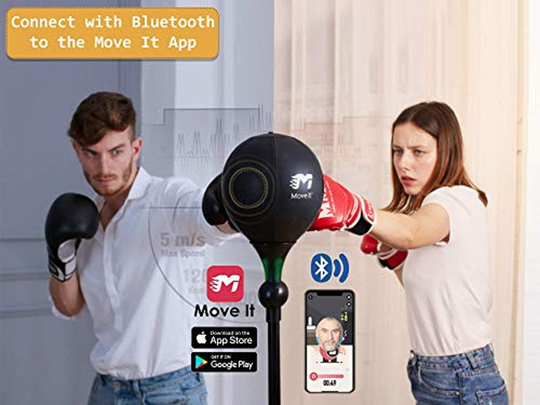 Strikeline Smart Punching Bag – Freestanding Reflex Boxing Ball with Bluetooth Sensor & Adjustable Height (52.7–68")