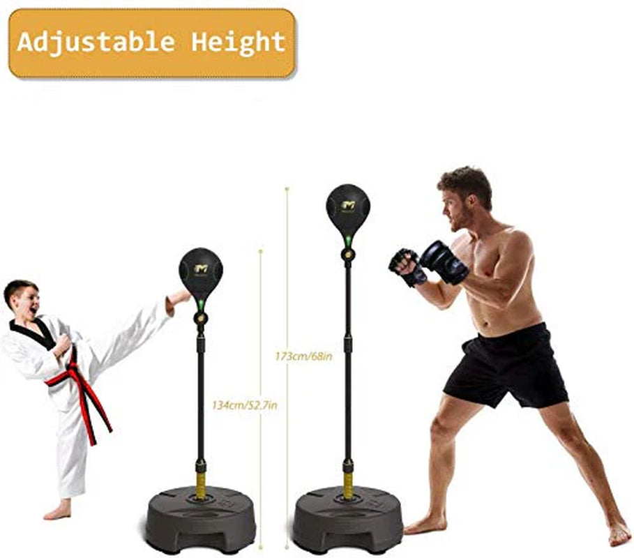 Strikeline Smart Punching Bag – Freestanding Reflex Boxing Ball with Bluetooth Sensor & Adjustable Height (52.7–68")